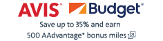 Avis Budget - Save up to 35% and earn 500 AAdvantage bonus miles